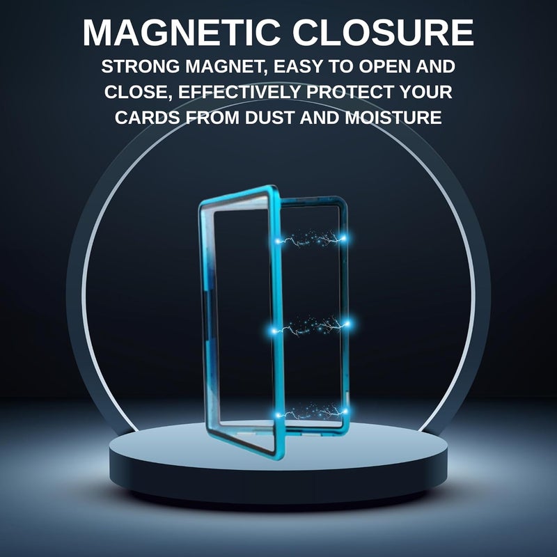 RedCap Magnetic Aluminum Graded PSA Slab Guard UV Resistant Glass 35PT Premium Protector Display Case For Standard PSA CGC Graded Sport Trading Cards - Ocean Blue - Image 4